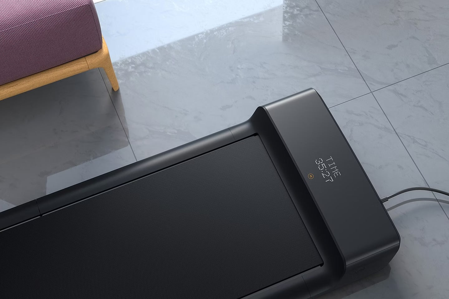 Hopfällbart löpband